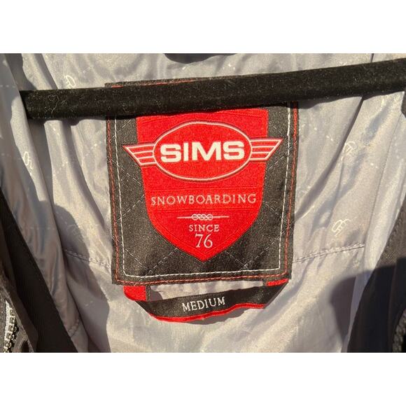 Sims Men's Sz M Black Hooded Insulated Water Resistant Snowboarding Jacket - Picture 9 of 11